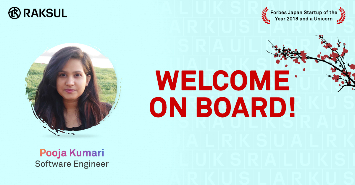 RaksulIndia's tweet photo. We are delighted to welcome Pooja Kumari into RAKSUL India as Software Engineer. We look forward to her valuable contributions to our newest innovation, Josys. Proud to be part of Pooja’s career launchpad, from being an intern with us to a Software Engineer. #RealRaksulite https://t.co/5DlYrcrLV3