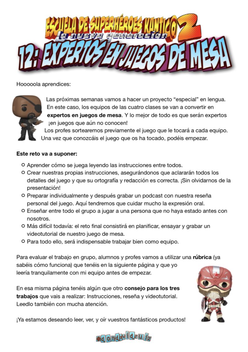 dondavidruiz's tweet photo. https://t.co/am6uvKzSDZ Hoy, en la #escueladesuperhéroes del @ceipkantica, arrancamos con mi proyecto #ABJ favorito, basado en el del enlace, que hicimos hace cuatro años: Expertos en Juegos de Mesa. Crearán instrucciones, enseñarán a otros, harán audio reseñas, videotutoriales… https://t.co/VFUBe2qfJZ