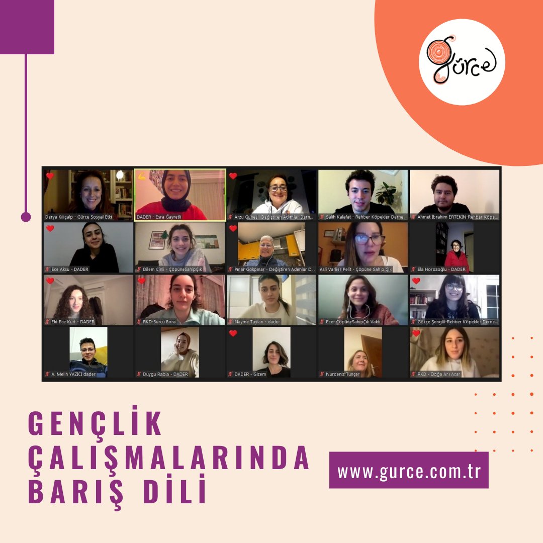 Gençlik haklarını, gençlerin beklentilerini, barış dilinin önemini ve barış dilinin nasıl bir yaklaşımla kurulabileceğini konuştuk.
#GençlikÇalışmaları #BarışDili #Mentorluk #Gönüllülük