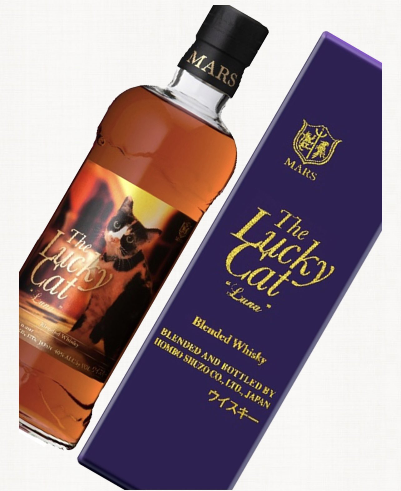 ザ ラッキー キャット ルナ、チョコ の セット ウイスキー 新品未開封