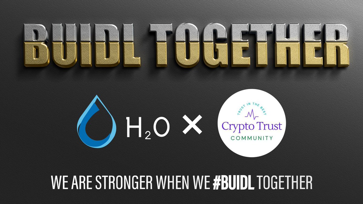🚀🚀We are stronger when we #BUIDL together! 

Join the #H2O#BUIDL movement and stand a chance to win $10 USDT for 15 random winners.

Required:
1)Follow <a href="/H2O_Homes/">H2O DAO💧</a> and <a href="/CryptoTrustCMM/">Crypto Trust Community || AMA+ Space</a>
2)Like, retweet &amp; comment with #BUIDLH2O
3)Tag 3 friends.