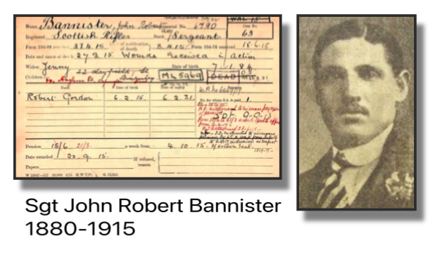 Seriously injured 23/24 March 1915 near Bac St.Maur Sergeant John Bannister died of his wounds in Rouen #OTD. He was married to Jenny with a six week old son Robert. Growing up in Burnley, the young John escaped severe overcrowding at home by joining the army. https://t.co/D0FTxye0MX