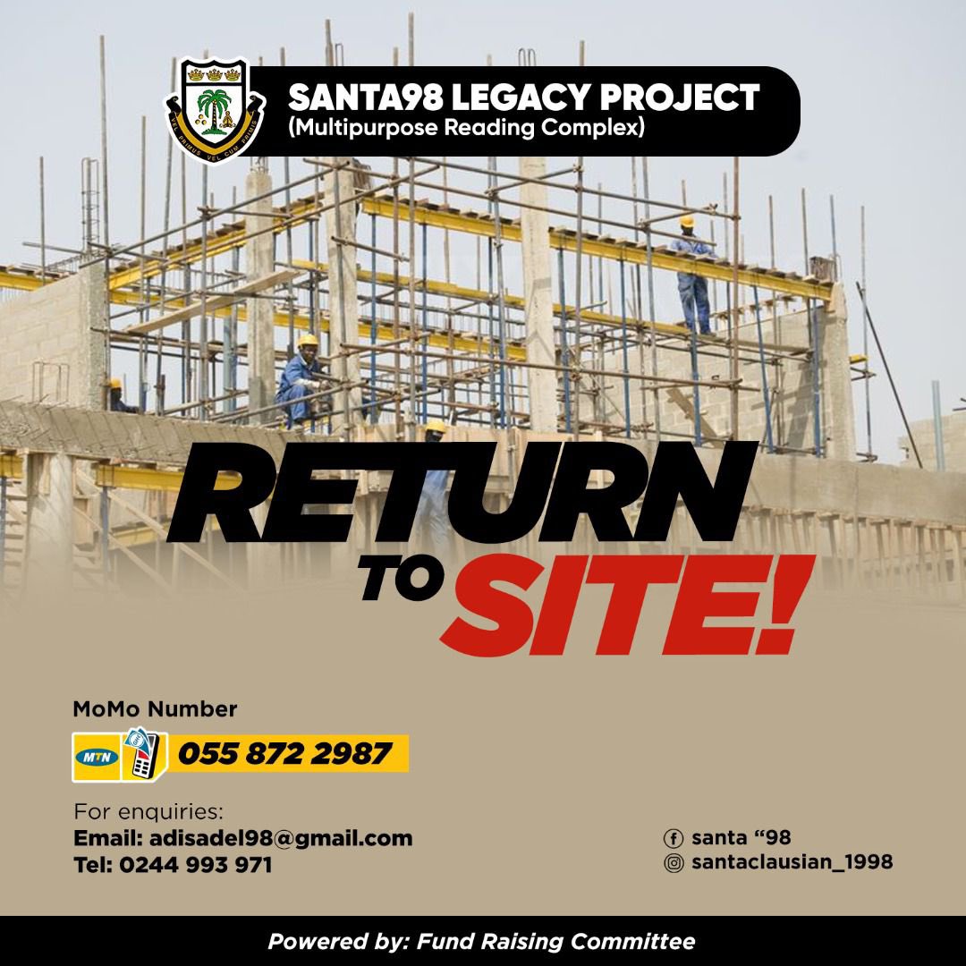 Adisadel1998's tweet photo. Santaclausians everywhere, please join us to get this done. Our MoMo number is on this flyer. Please alert us when you send money and will be acknowledged rightly. You can send a DM to discuss ways you can support as well. Fall in! We do this for ADISCO and Ghana! https://t.co/cAj3gEs80Q