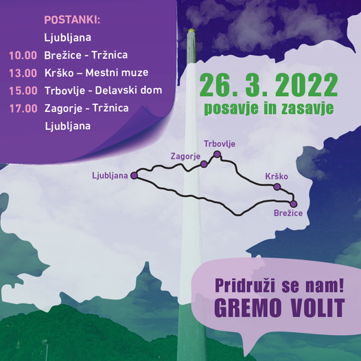 Dragi ljudje. 
To je vabilo. 
Vabilo, da se to soboto z nami odpravite na izlet. 
Potovali bomo po posavju in zasavju. 
Se družili s predstavniki Glas ljudstva. 
Govorili o pomenu volitev.
Bili skupnost.
Na avtobusu imamo še prostor. Pridite zraven. Spoznajte ekipo. (1/2)