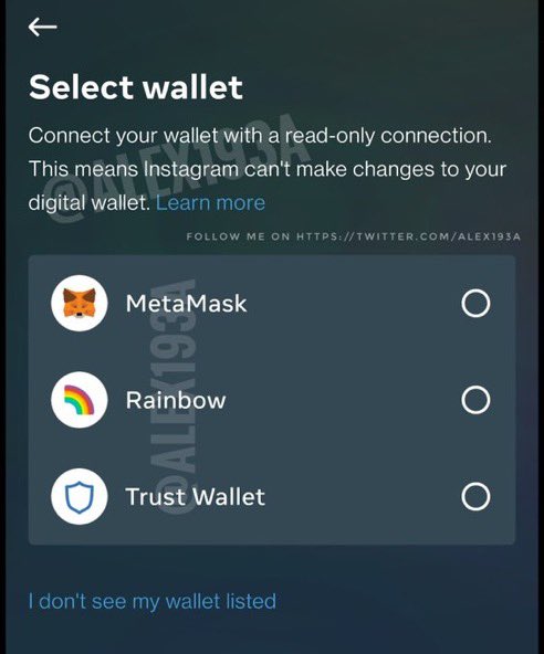 spollicia's tweet photo. Arrivano le NFT su #Instagram

Se ne parlava da un po’ anche se nulla era ancora trapelato. Un tweet di questa mattina però ci ha fatto notare la novità in roll out su alcuni dispositivi.

Collega il tuo wallet al tuo Instagram. https://t.co/Nu3AqsIS1d