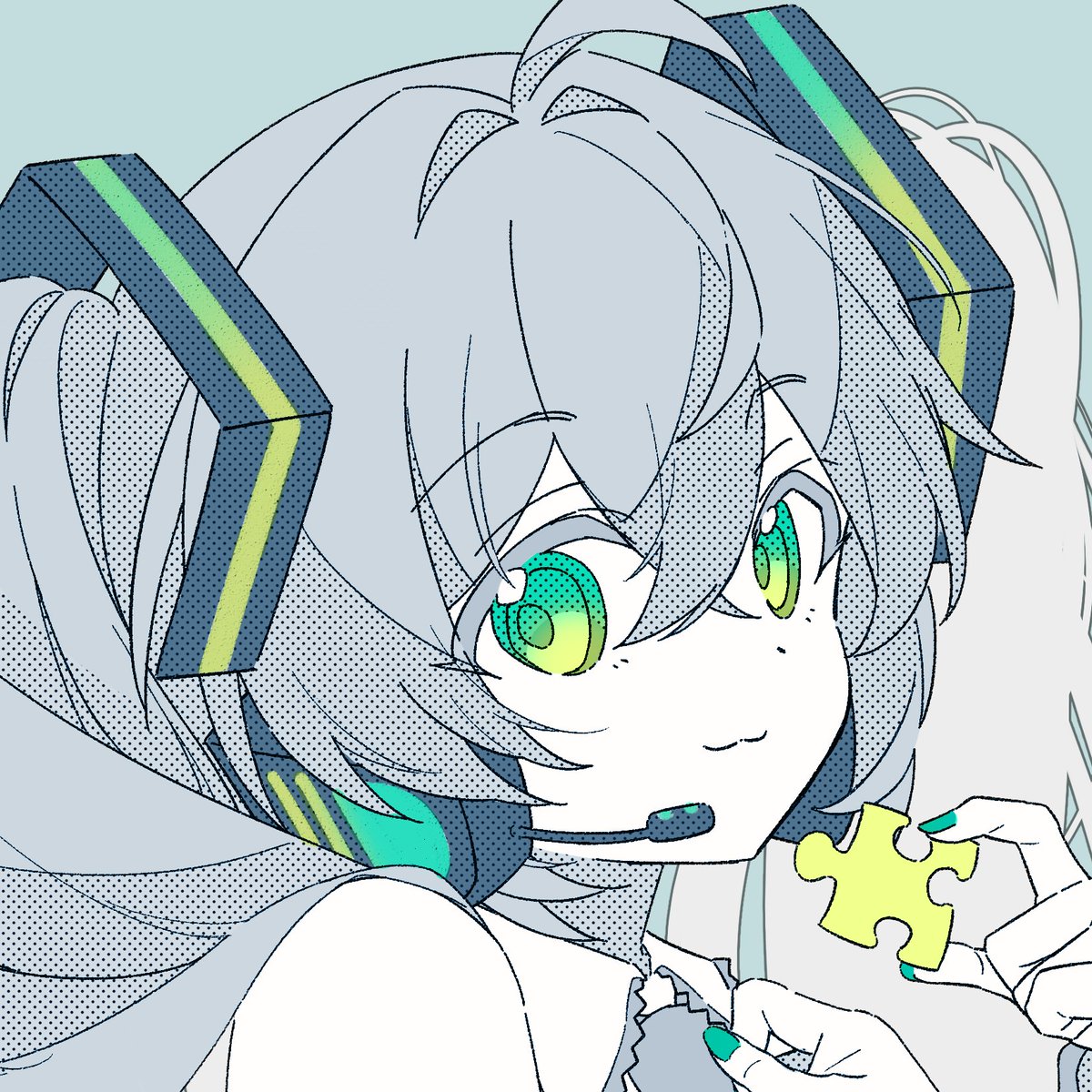 初音ミク 「🧩 」|栗栖　歳のイラスト