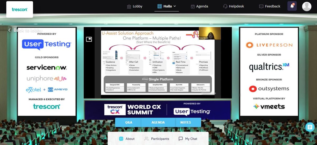 TresconGlobal's tweet photo. Tune in to #TresconCX  - ASEAN! 

Live now is a Teck-talk on ‘Automate Live Conversations - Are you ready to interact with your customers beyond chatbots?' by Veda Menon

Link to join the session: https://t.co/O10TmSd6K7

#WCXSASEAN #cx #customerservice #AI #ML #IOT #AR #VR https://t.co/K8aXF1rbPX