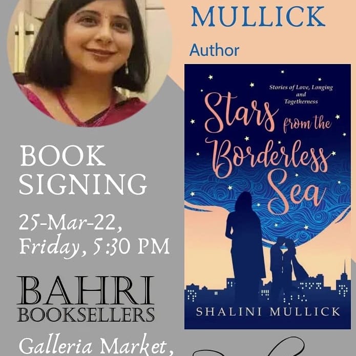Natasha (@natsharma) on Twitter photo Folks in Gurgaon and surrounding areas, this is an golden opportunity to interact with and get your copy signed by <a href="/MullickShalini/">Shalini Mullick</a>. Her debut book, Stars From The Borderless Sea is released across all formats on Amazon.
See ya at Bahri Booksellers, Galleria Market, Gurugram. Folks in Gurgaon and surrounding areas, this is an golden opportunity to interact with and get your copy signed by <a href="/MullickShalini/">Shalini Mullick</a>. Her debut book, Stars From The Borderless Sea is released across all formats on Amazon.
See ya at Bahri Booksellers, Galleria Market, Gurugram.