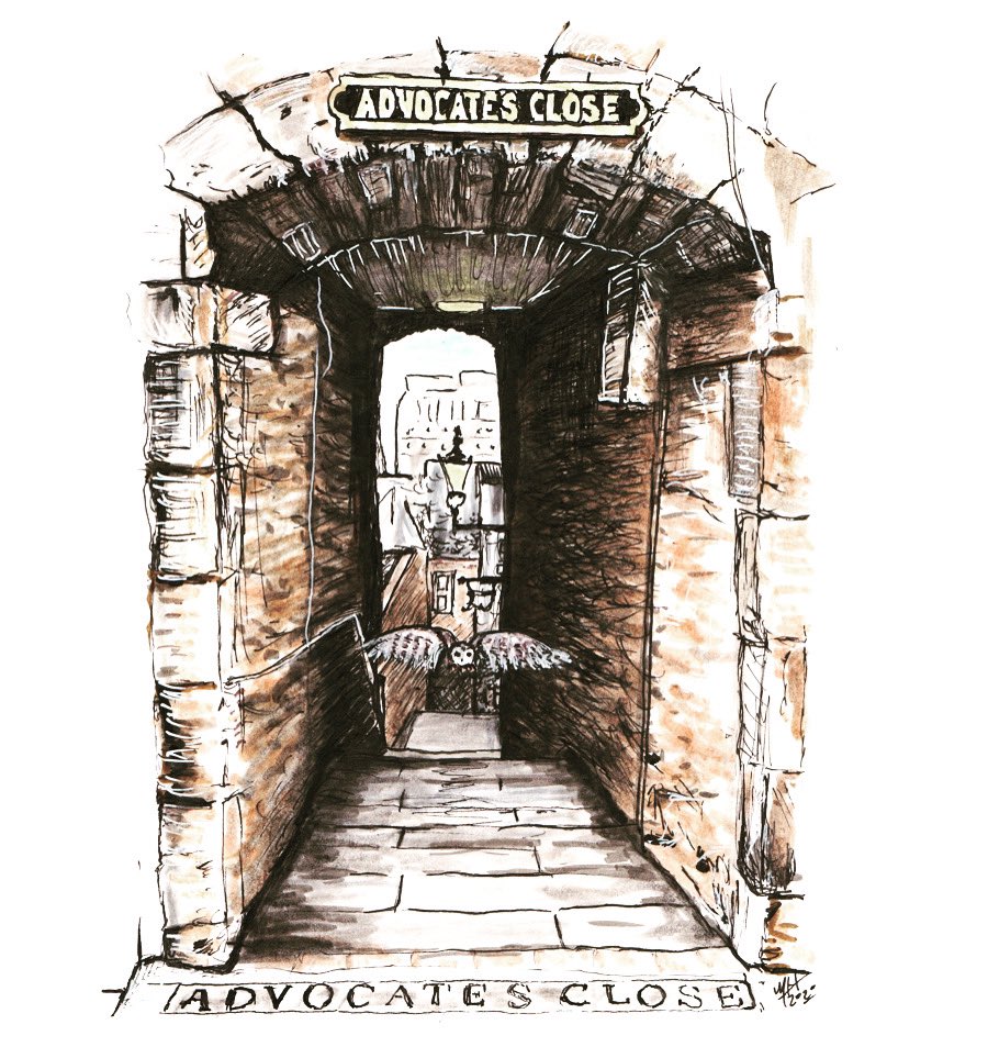 EdinburghFoxInk's tweet photo. #throwbackthursday this week is my ‘Tawny Owl at Advocates Close’ hoping to do more closes very soon. This &amp; lots of other closes are available on my Etsy shop. #thursdaythrowback #throwback #tawnyowl #edinburgh #edinburghclose #edinburgholdtown #thursday #thursdaymotivation https://t.co/Ij7iJhE43A