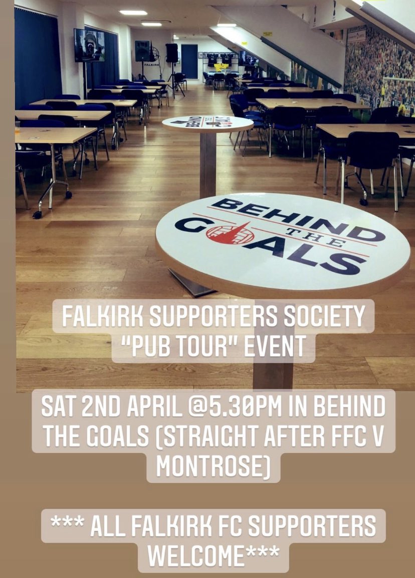 FalkirkfcSS's tweet photo. Thanks to all who attended the first of 3 road shows. Details for the next below, please come along if you’ve not already signed up and find out what we are all about. https://t.co/mHk2bTmcLS