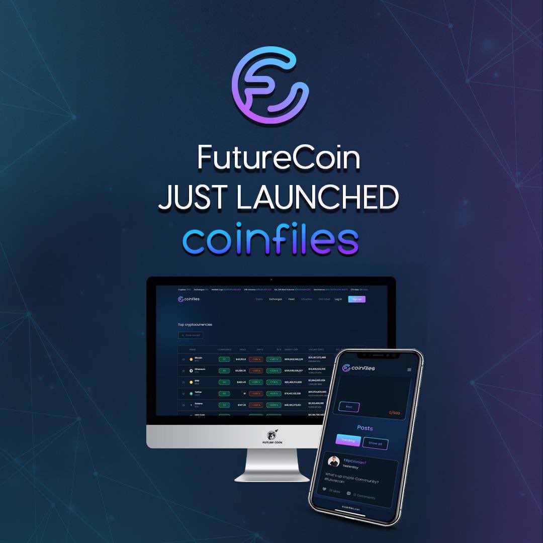efuturecoin's tweet image. Let’s make some posts on our platform:

coinfiles.com - CoinFiles it’s a Market Data &amp;amp; Social Media Platform for crypto lovers ❤️. Did you see our MVP?

If not it’s time to do it: coinfiles.com