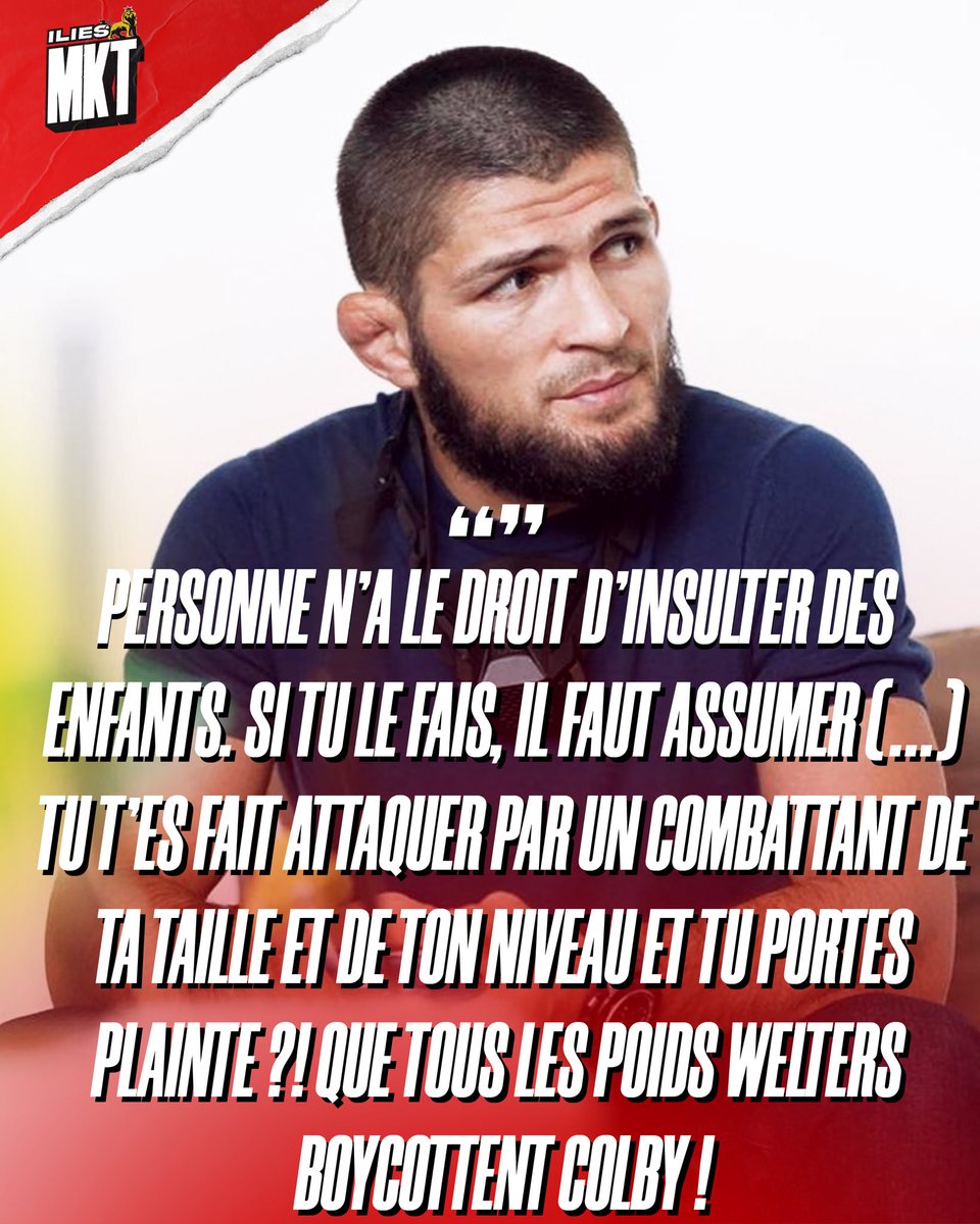 IliesMkt's tweet image. Khabib prend la défense de Jorge Masvidal, incarcéré après avoir agressé Colby Covington : « Ce n’est pas parce que t’es plus fort que quelqu’un dans un octogone que tu peux te permettre d’insulter ses enfants »