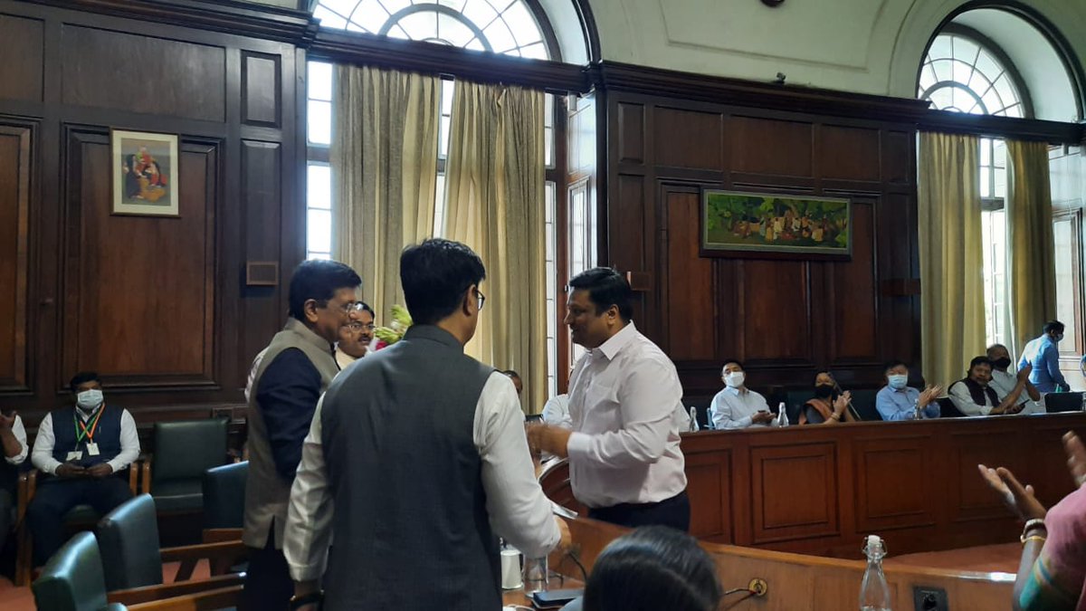 (1/1)In presence of Honorable Union Minister of Commerce &amp; Industry, Shri.Piyush Goyal, Honorable Union Minister of Law &amp; justice and Chairman of NE MP Forum, Shri Kiren Rijiju, , Honorable Union Minister of Port, Shipping &amp; Waterways, Shri Sarbananda Sonowal