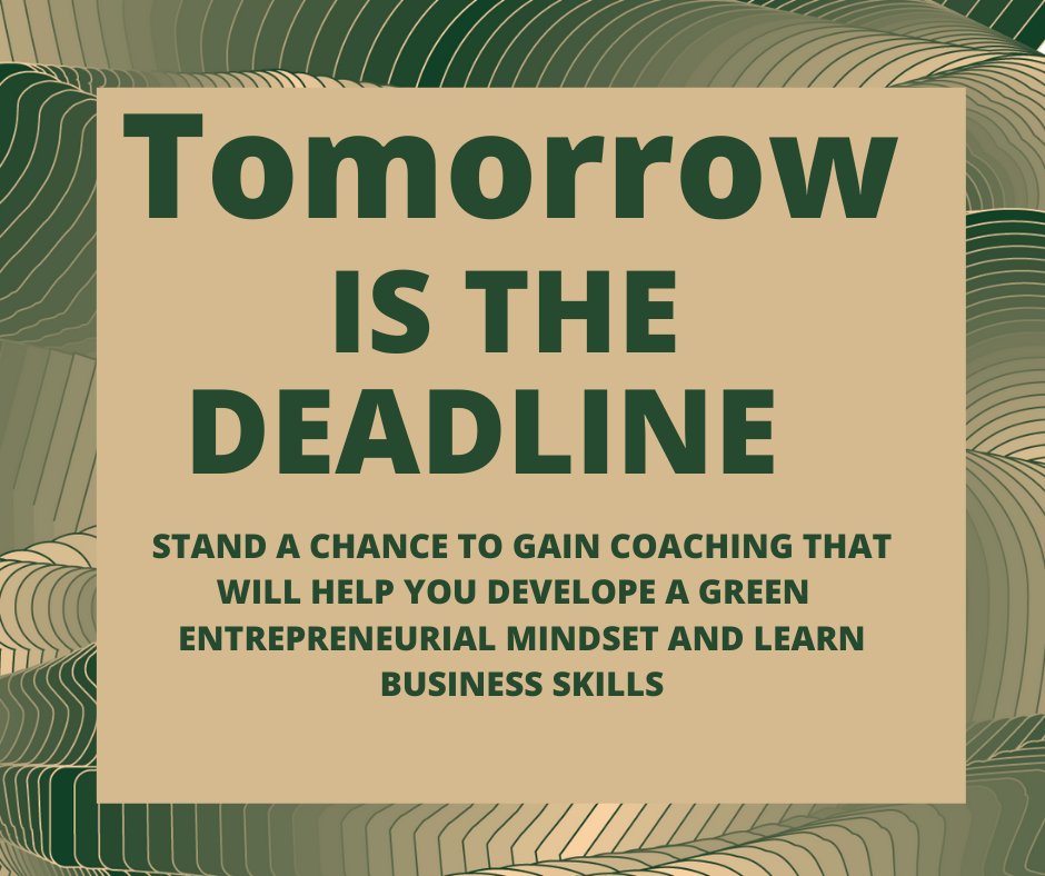 It’s your last chance to apply to the Students Green Entrepreneurship Program! 
Apply if you are a student at AASTU, St, Mary's University, Addis College Technical and Vocational Training Institute!  Visit: 
ethiopia.reachforchange.org/.../Green.../t…
ethiopia.reachforchange.org/.../Green.../t…
 #Green #Ethiopia