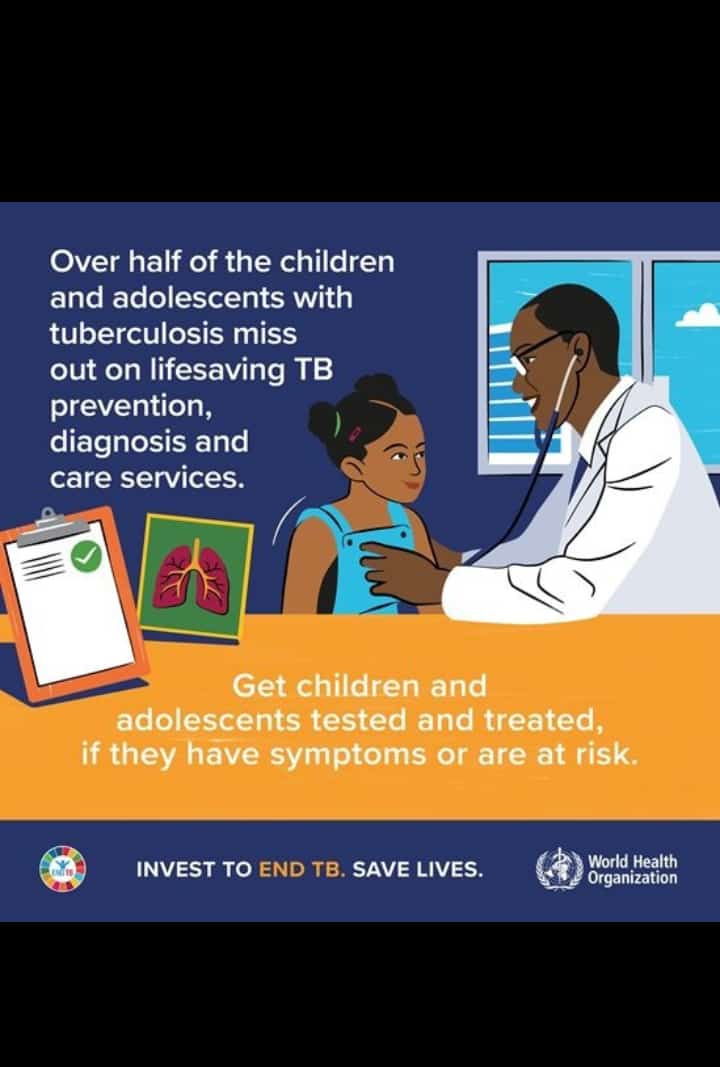 People are still suffering and dying from tuberculosis. Let us invest in the fight to END TB in our lifetime... Save lives...