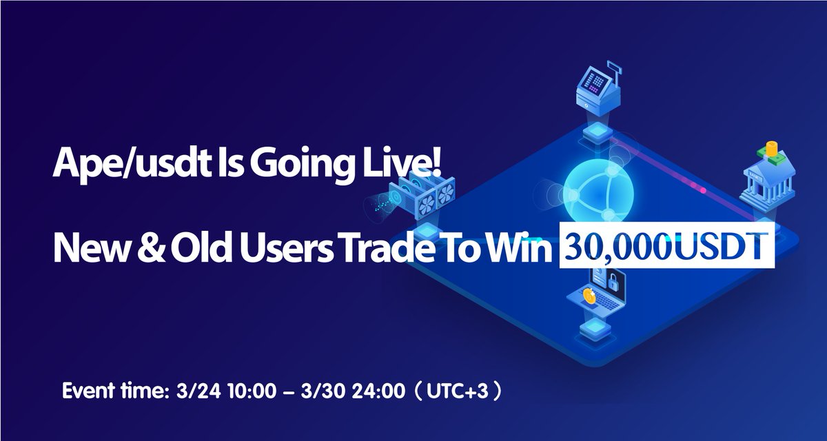 #PluBits has launched the APE/USDT Contract!!!

New and old users trade  APE/USDT Contract to win 30,000 USDT💰

⏲️3/24 10:00-3/30 24:00（UTC+3）

See More：plubits.com/en_US/noticeIn…

#APE  #BTC #ETH #contracts