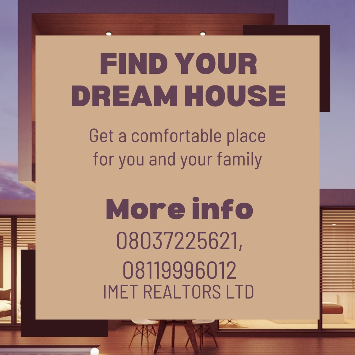 temituokpe's tweet photo. IMET REALTORS LTD. https://t.co/yF1ISVzs55