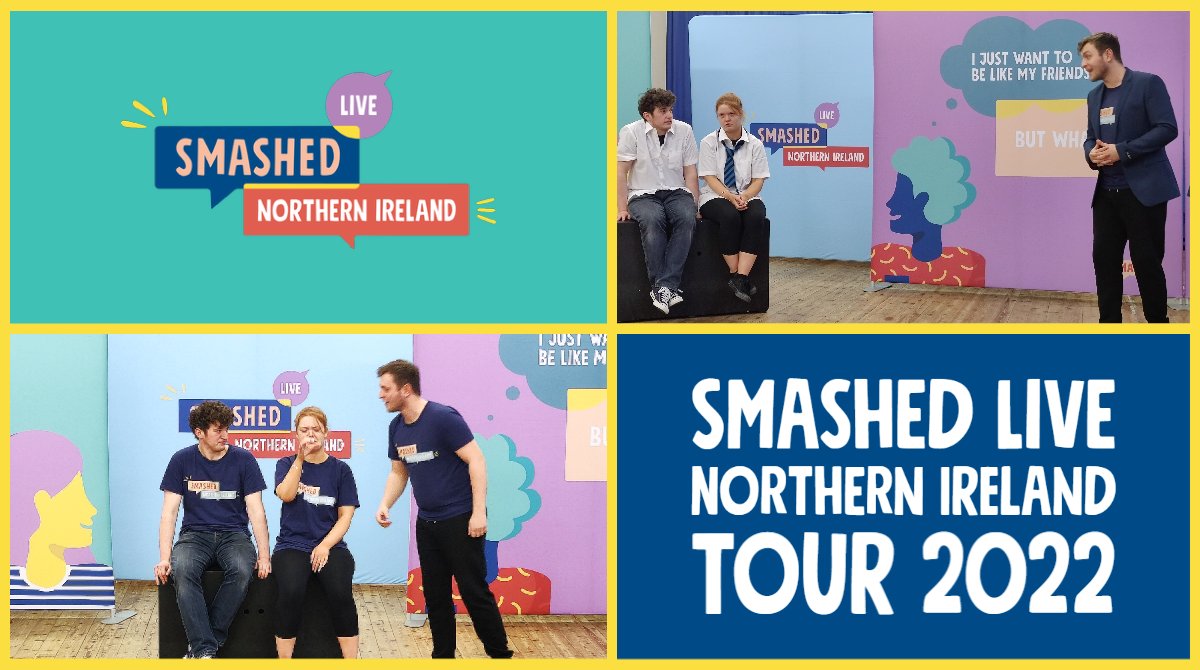 CollingwoodL's tweet photo. #SmashedNI will be bringing the @smashedproject to St. Colmcille's High School and @StMalachysHS today, in the form of our high-impact and interactive #SmashedLive event. Through a theatre performance & workshop we'll be exploring the causes & consequences of #UnderageDrinking https://t.co/PsEJYdAZBR