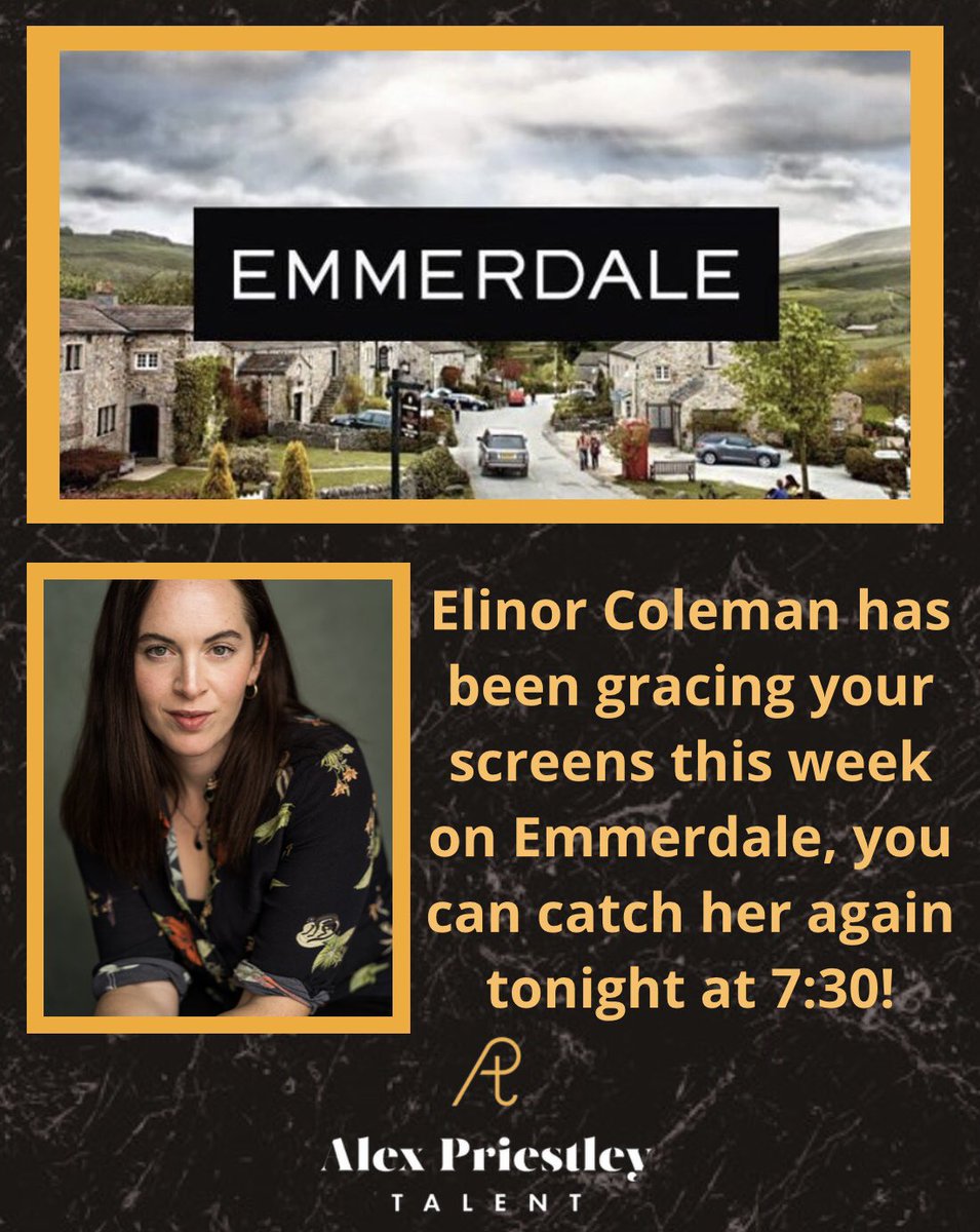 PriestleyTalent's tweet photo. Have you seen @ElinorMidz on @emmerdale this week!? 🤩🤩 #TV #Emmerdale https://t.co/lpQZnNhRnB