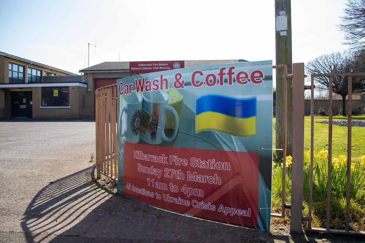 DubFireBrigade's tweet photo. Need the car, van, bicycle or scooter washed?

Drop down to Kilbarrack Fire Station this Sunday and have a free coffee courtesy of @BewleysIreland while Firefighters wash your transport.

All donations go directly to the Ukraine Crisis Appeal.

This Sunday 11am to 4pm 🚙🚕🇺🇦 https://t.co/1WhvfDMqhp