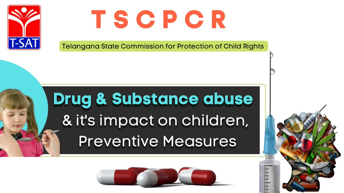 TSATnetwork's tweet photo. 🔴👉https://t.co/EcFyc5bhe6
Drug & Substance abuse and it's impact on children, Preventive Measures || Telangana State Commission for Protection of Child Rights (TSCPCR) || T-SAT
#TSCPCR #SubstanceAbuseInChildren
#PredictionProtectionPrevention #TSCPCR_TSAT https://t.co/Gbb84QotIN