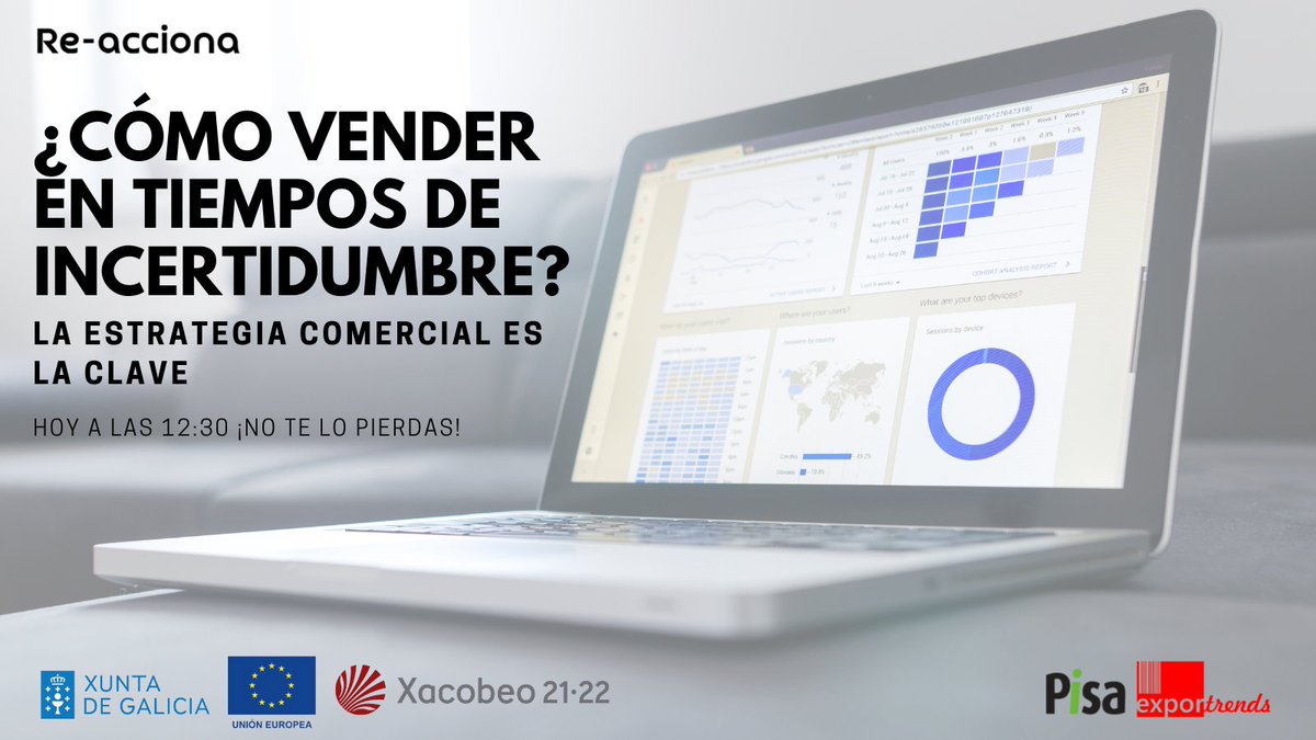 🖥️ Hoy a las 12:30 impartiremos un webinar sobre el servicio de Relanzamiento Comercial del Programa @ReAcciona_Igape 

➡️ ¿Cómo vender en tiempos de incertidumbre? La estrategia comercial es la clave

✅ ¡No te lo pierdas!

Inscripciones 👉 cutt.ly/lSKZwua