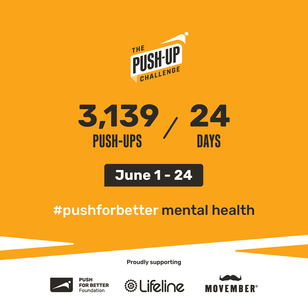 We’re proud to announce we’ve joined forces with @MovemberAUS and @LifelineAust on our mission to #pushforbetter #mentalhealth this year. Registrations for #ThePushUpChallenge2022 open in April.