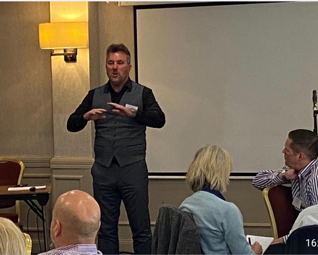 Gauged2012's tweet photo. A fantastic couple of days  @ChesfordGrangeQ.  Glenn and As were supporting @ViridorUK during their 2022 #leadership #safetyconference.  Great diacussion and debate with some superb outputs for the 3 year #safetyroadmap.
#businesscommitment #culture #organisationalbehaviour. https://t.co/U2GSm44AQ1