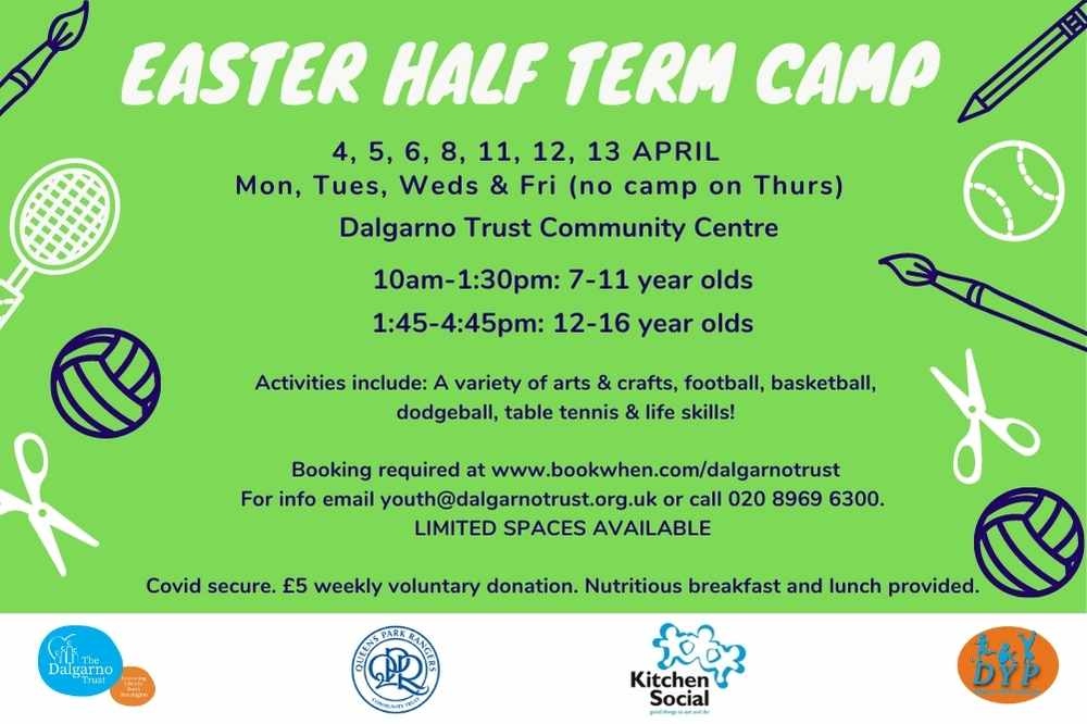 DalgarnoTrust's tweet photo. Booking is open for our Easter holiday club! 
⚽🖌️☀️
Go to https://t.co/DKwAtLVyel to reserve a place. https://t.co/B7Z58N1zFc
