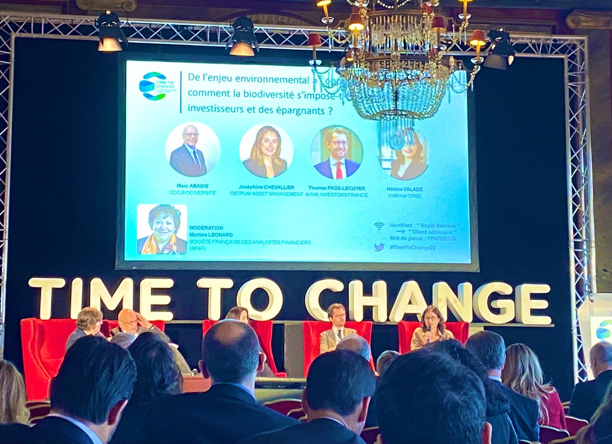 Option_Finance's tweet photo. #TimetoChange22 : « Comment la #biodiversité s’impose-t-elle auprès des investisseurs et des épargnants » avec @helene_valade @ObsRSE @LVMH Marc Abadie @caissedesdepots #CDCBiodiversite Josephine Chevallier @OstrumAM Thomas Page-Lecuyer @avivainvestors Martine Léonard @SFAF_asso https://t.co/Z7EA5Lc2gZ