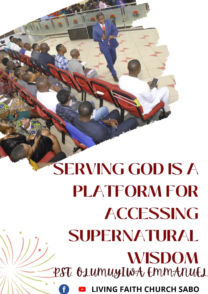 Pst_OEmmanuel's tweet photo. Serving God is a platform for accessing Supernatural Wisdom.
#DominionWisdom https://t.co/lSvyTr0QZ8