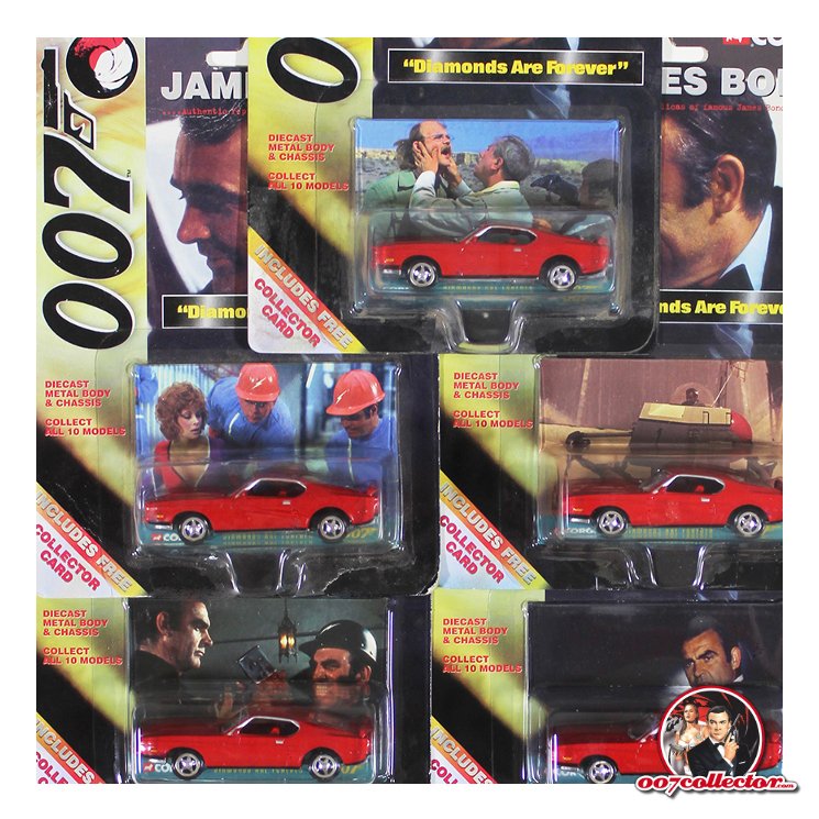 007collector's tweet photo. Finally full set of five!! 🥰 British Corgi Toys 1:64 die cast series of ten different James Bond cars blister on card issues with various trading cards 1999! 

Find out more https://t.co/nzqrn0pTAP

#jamesbond #seanconnery #diamondsareforever #corgi #007collector #fordmach1 https://t.co/3F5E0xMRyI