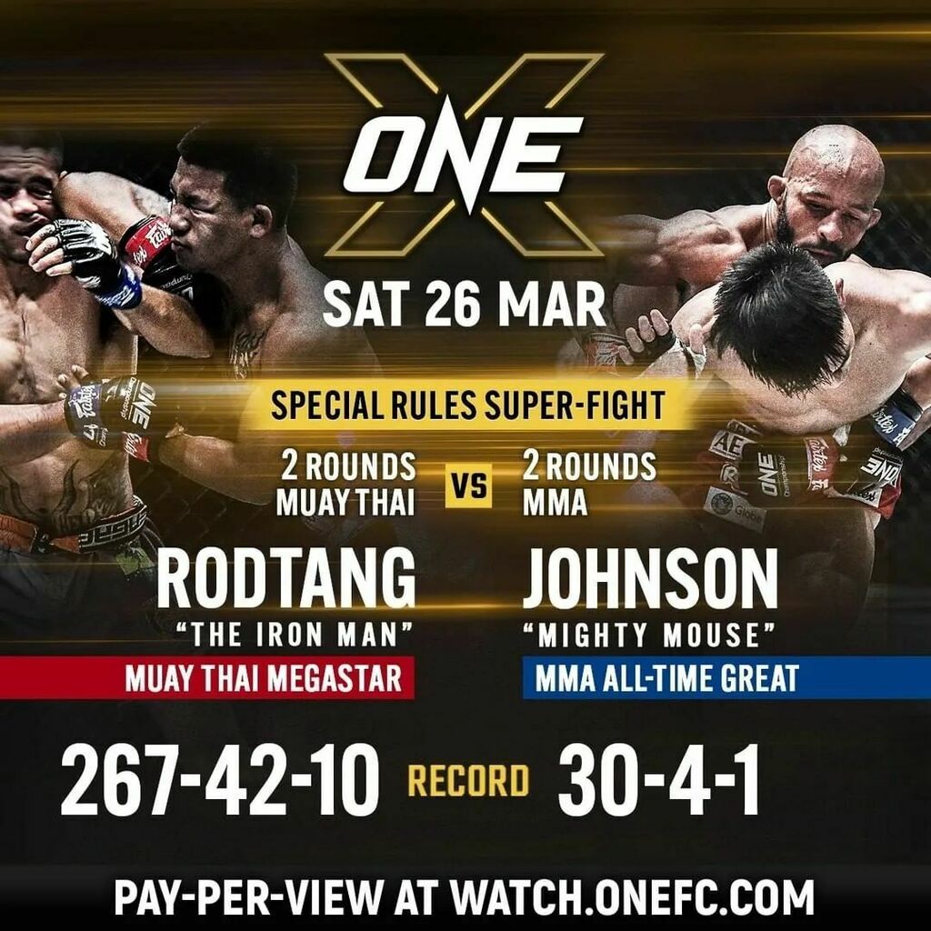Wie pakt deze partij?

@rodtang_jimungnon vs @mighty nemen het tegen elkaar op in een speciale matchup tijdens #OneX.

Hierin vechten ze de eerste ronde met Muay Thai regels de tweede met MMA regels, de derde weer Muay Thai en ten slotte weer MMA. instagr.am/p/CbenV2ZK3Bc/