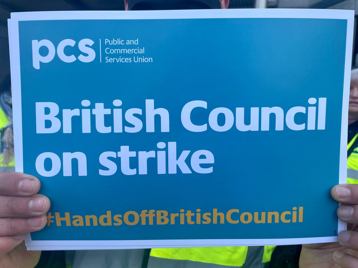 Solidarity &amp; warm wishes from this <a href="/ucu/">UCU</a> <a href="/cardiffucu/">Cardiff UCU✊🌱</a> member to <a href="/BritishCouncil/">British Council</a> workers in <a href="/pcs_union/">PCS Union (pcs.org.uk)</a> in Cardiff &amp; across the world striking today to protect jobs &amp; fight redundancies!
If you see any pickets today give them some love!❤️✊