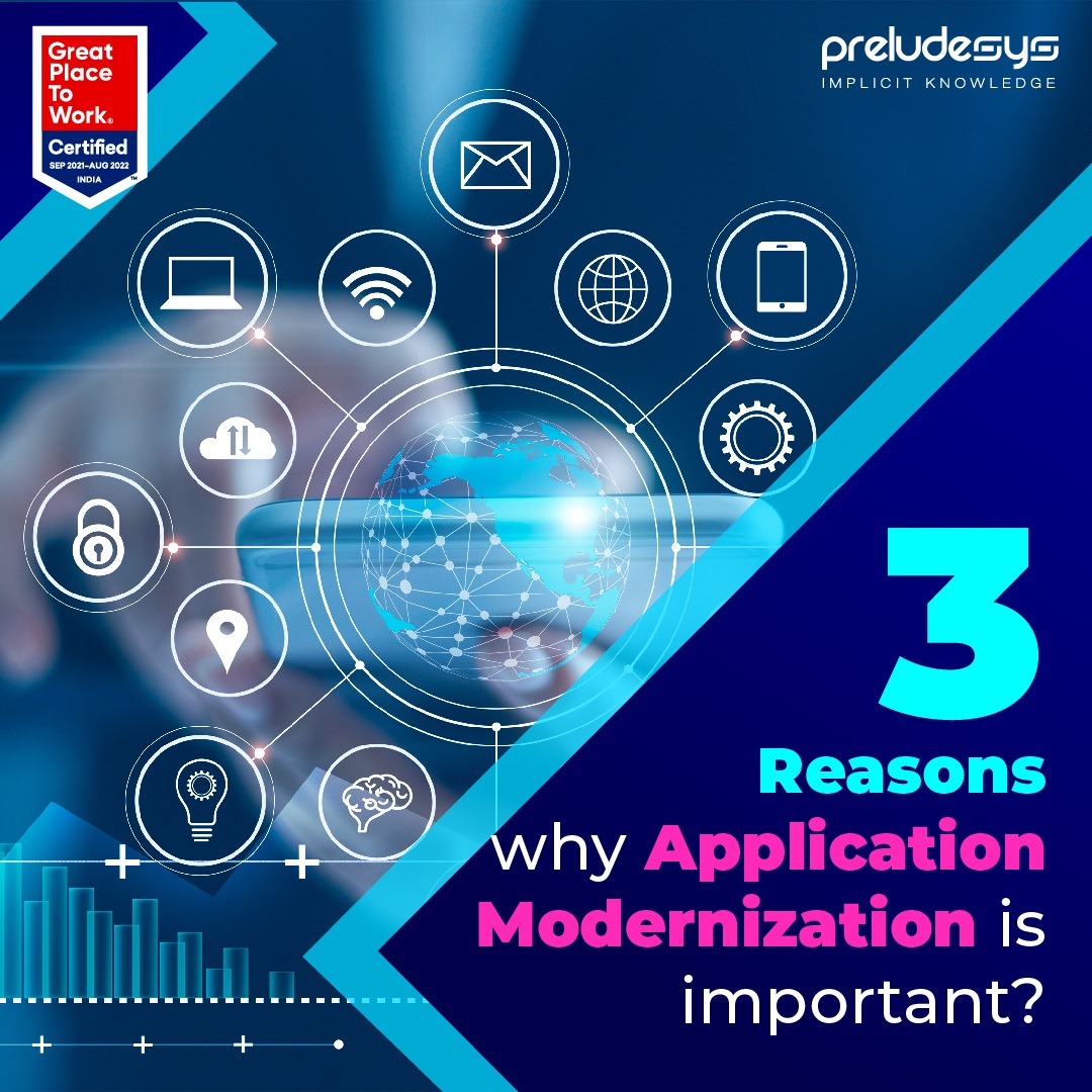 PreludeSys's tweet photo. #Applicationmodernization helps organizations to reach market status quickly by upgrading business processes, resulting in low maintenance costs and converting data more accessible.
Contact us for more info: https://t.co/kFUPGjfl3f
#preludesys #greatplacetoworkcertified https://t.co/w6IjApaIJV