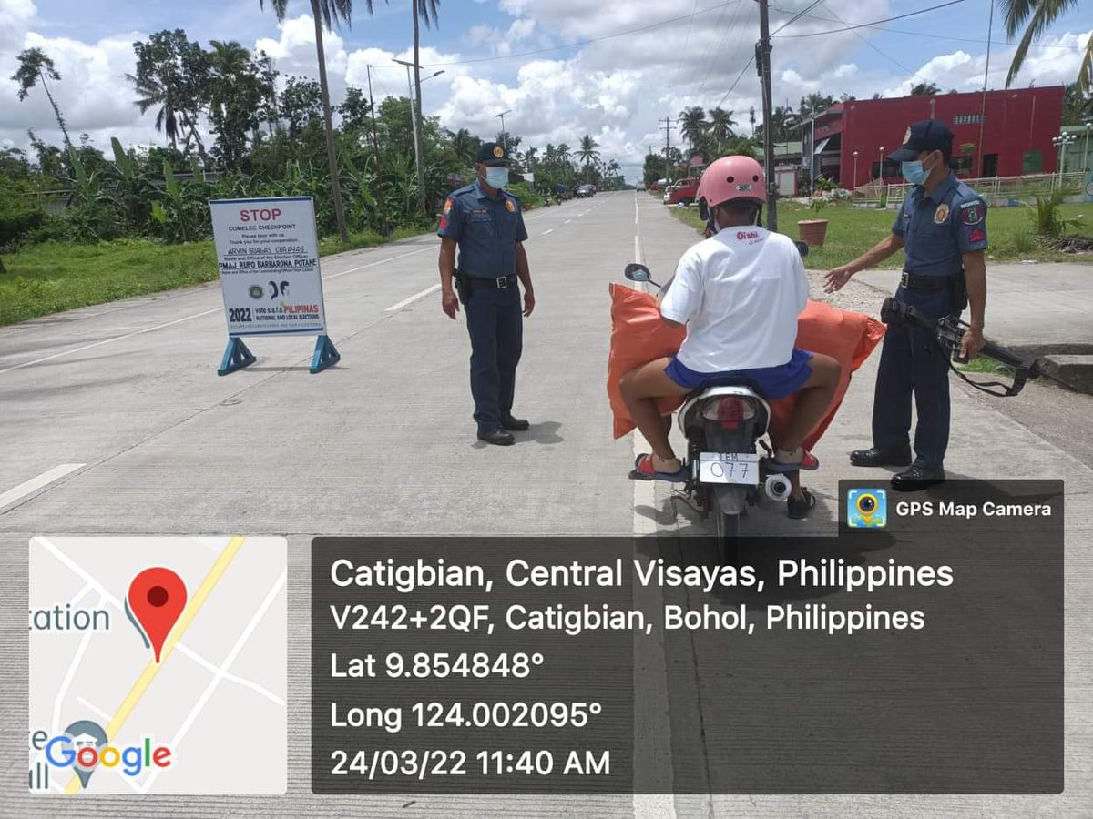 catigbianpsbppo's tweet photo. COMELEC CHECKPOINT

#WeServeAndProtect
#TeamPRO7AmigoCops
#PNPCATIGBIAN
#ProudToServeWithIntegrity https://t.co/fRGvq3NQot