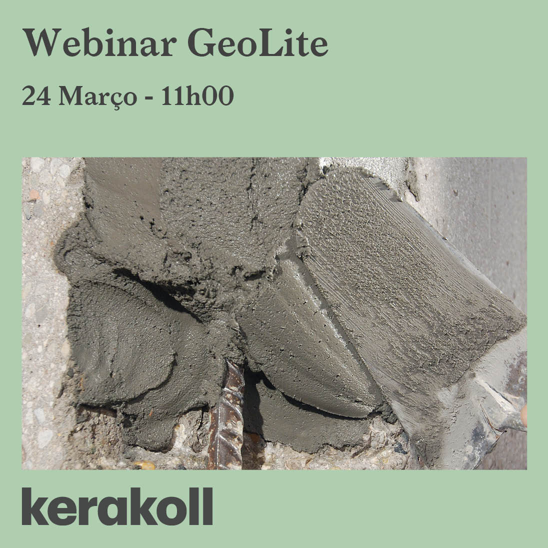 É já a seguir!

Assista ao WEBINAR GEOLITE pelas 11h00. 

Mais informação em kerakoll.com/pt-pt/eventos/

#kerakoll #kerakollgroup