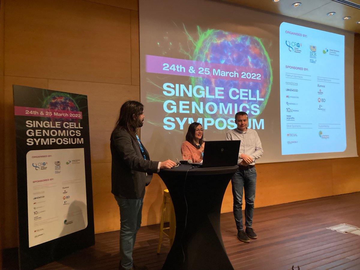 CRGenomica's tweet photo. TODAY IS THE DAY!

@larsplus, @eli_mereu and @AlejoFraticelli opening the  Single Cell Genomics Symposium #SingleCellBCN

Looking forward to all the talks 🤓 and breaks 🍻

https://t.co/FOv6rv4EQa https://t.co/XlMgZoPOAT