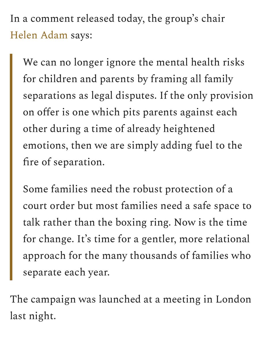 One of founding partners, Helen Adam, quoted in the press today following an event last night run by #Thefamilysolutionsgroup set up in 2020 to assess the effect on children of divorce and separation. #whataboutme #divorce #nofaultdivorce