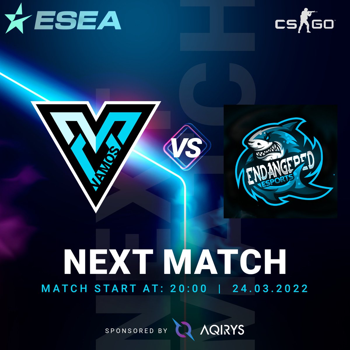 Another day, another BO3... Today we go against <a href="/EndangeredDotGG/">Endangered</a> 
Powered by Aqirys 😍
<a href="/AdrianSD_CsGo/">AdrianSD</a> <a href="/renne1csgo/">Gligor Rafael</a> <a href="/ConacuCoinescu/">Conacu</a> <a href="/N0R1csgo/">Dragoş</a> <a href="/psych0_csgo/">ps1cho 🍥</a> <a href="/d1maje/">d1maje</a> <a href="/flowwcsgo/">Robert Ciobanu</a>