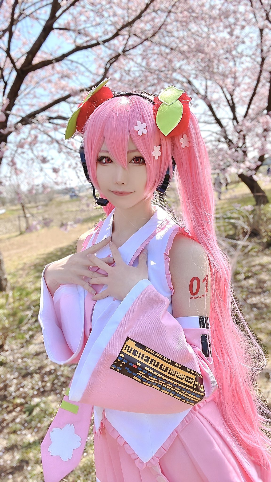 桜ミクコスプレ （桜ミク お花見コーデVer. コスプレ衣装）