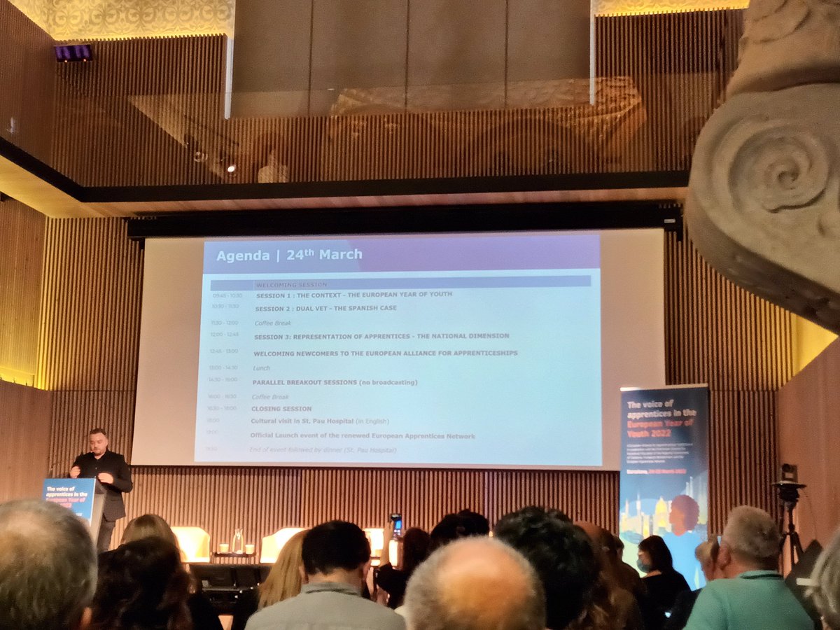 DonBosco_DBI's tweet photo. DBI, as partner of EAfA and @dbwavesalesians, is glad to attend the European Alliance for Apprenticeships' event in Barcelona on The voice of apprentices in the #EuropeanYearOfYouth 
The two days event has just started, read here for more info: https://t.co/fGmJe879Za https://t.co/nQf2Xgv8dH