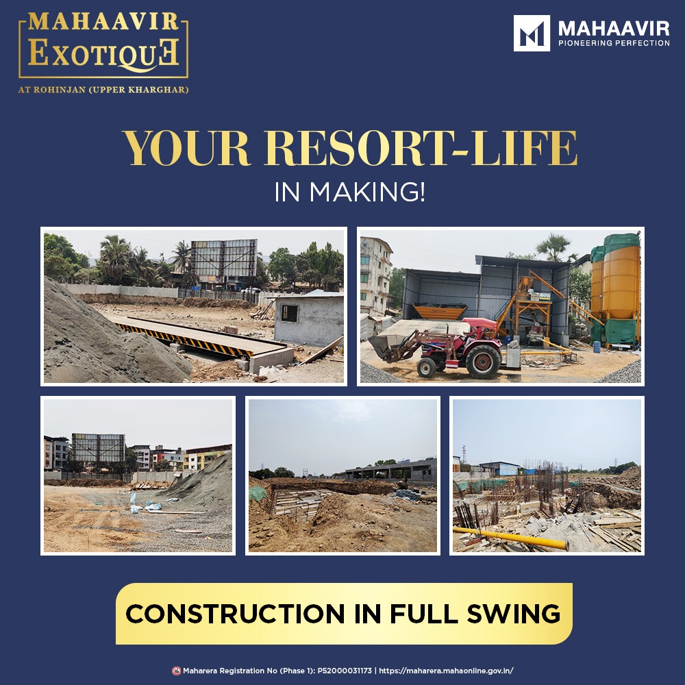 mahaavirhomes's tweet image. Rohinjan (Upper Kharghar)&apos;s exotic address is getting ready for you to experience life that is extravagance!
Book your dream home at Mahaavir Exotique, today!

#Mahaavir #MahaavirExotique #ProjectLaunching #NewLaunch #NewLaunchAtKharghar #RealEstate #Luxury #NewHome