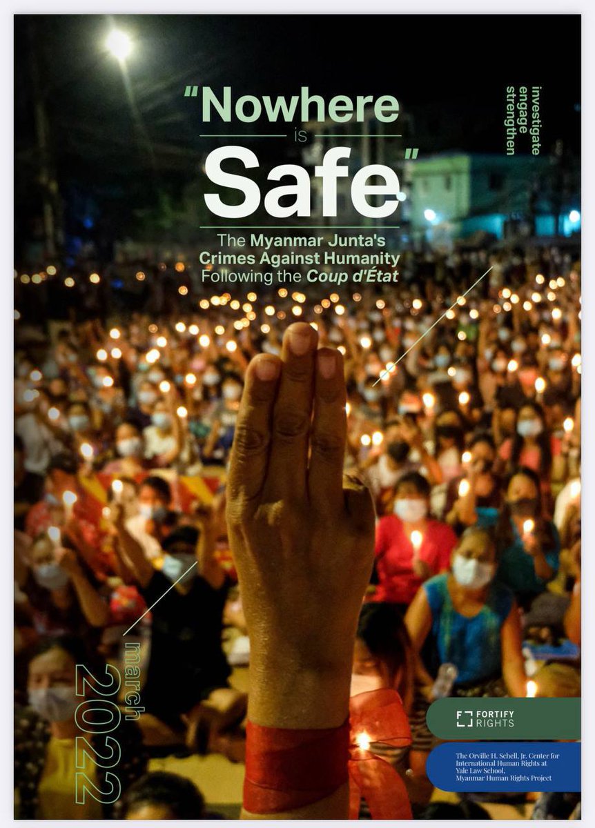 Marn_151219's tweet photo. Based on over 120 interviews, nowhere is safe after Myanmar Junta committed crimes against humanity since the coup expressing how Junta massacred, tortured, imprisoned &amp; persecuted. #2022Mar24Coup  #ICRC_HelpYouthActivists  #WhatsHappeningInMyanmar https://t.co/VnjTk24W2j
