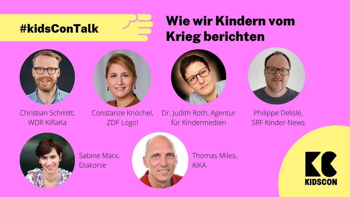 kidscon_space's tweet photo. Vor 1 Monat hat Putins Russland die Ukraine überfallen. Wir haben im #kidsConTalk mit Journalist:innen und Expert:innen darüber gesprochen, wie sie für Kinder über den Krieg berichten. Unsere Learnings im #Thread: https://t.co/9F7Uso0rCt
