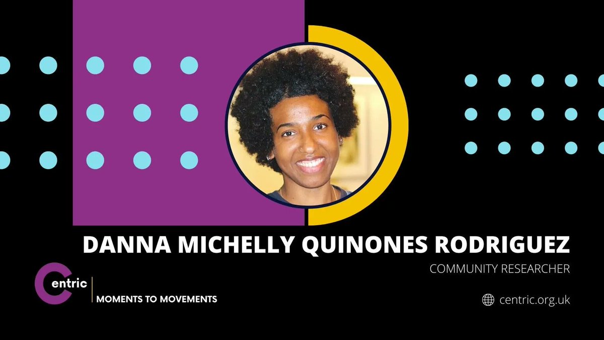 centricmoments's tweet photo. "Social justice makes a difference for every human being and Centric empowers researchers to work together to accomplish it." - Danna Michelly Quinones Rodriguez, Community Researcher. Read more and meet our team:https://t.co/mvUBk9B6s1 #centricteam #researchhub #diversitymatters https://t.co/os5hhzyY6T