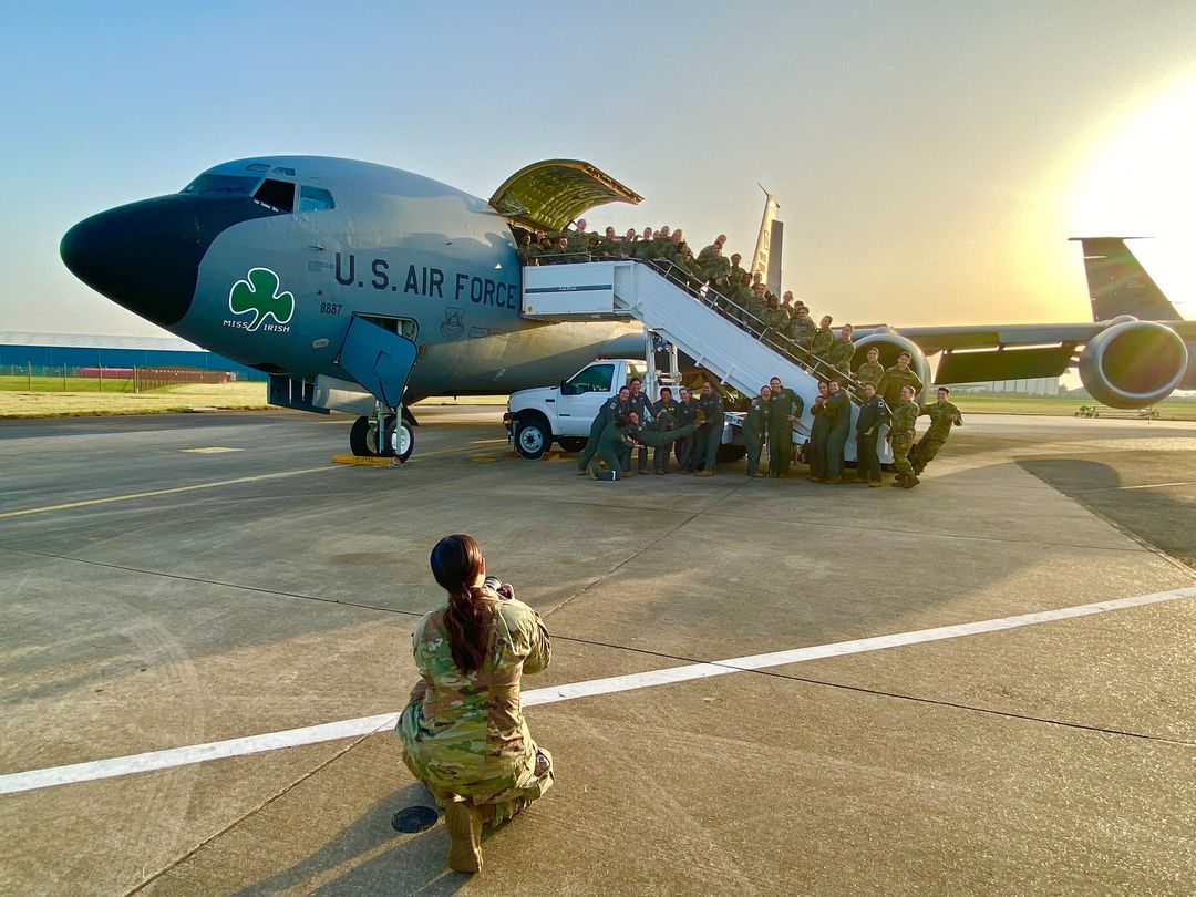 The women of #TeamMildenhall came out in full force for the Women's History Month All-Female Flight! 💪 #WomensHistoryMonth #bloodyhundredth #352SOW #WHM22