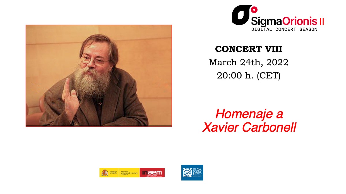 sigma_project's tweet photo. Hace pocos días recibíamos la triste noticia del fallecimiento del compositor Xavier Carbonell, muy ligado al Sigma Project en los comienzos del cuarteto. Hemos confeccionado un #SigmaOrionis especial, como pequeño homenaje a su figura.
Nos vemos en nuestro canal youtube https://t.co/oMraXW2IqU