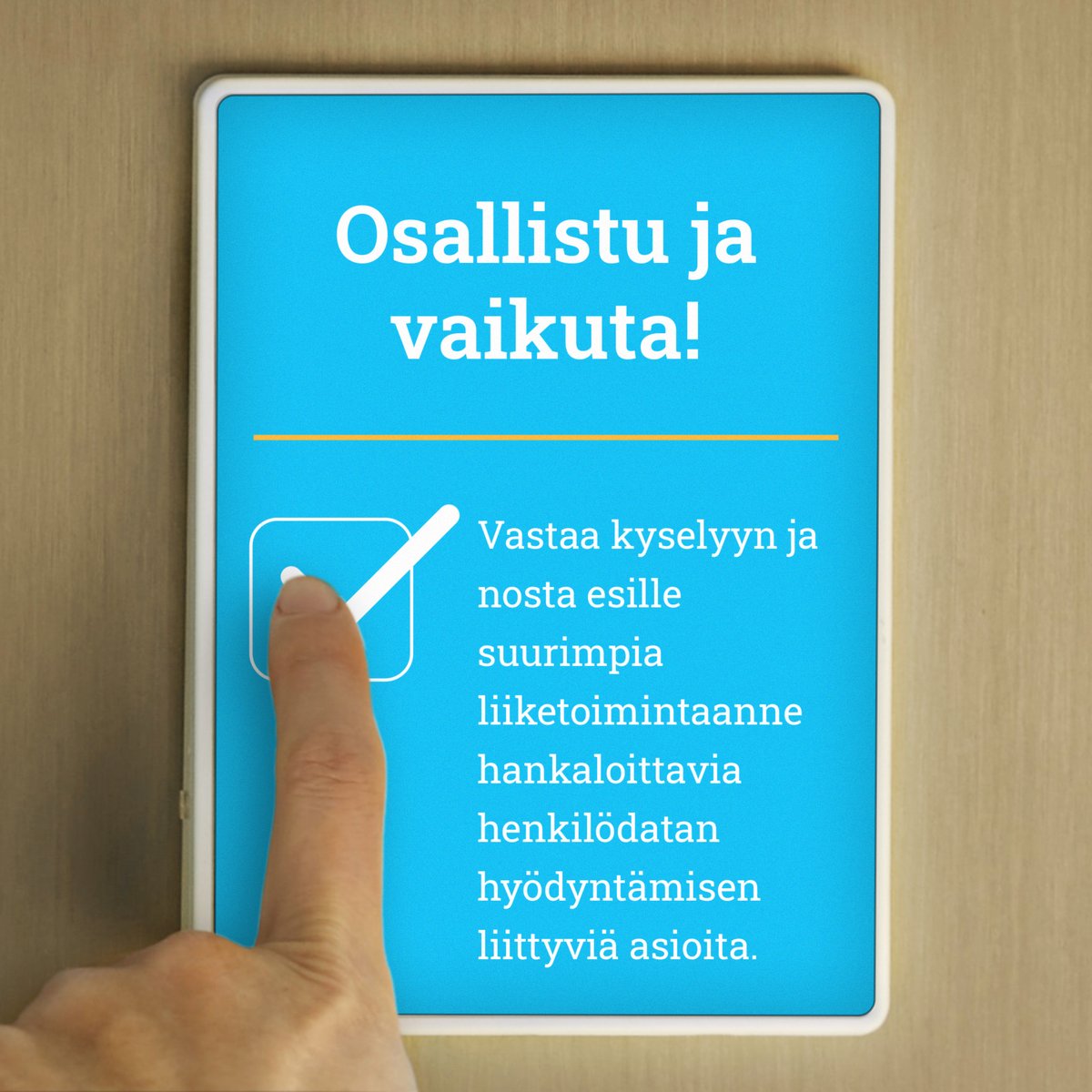 Osallistu ja vaikuta! MyData Suomi-hub on käynnistämässä toimintaa - keräämme ymmärrystä, jotta voimme kohdentaa toimintaa vastaamaan organisaatioiden todellisiin tarpeisiin.

#omadata #mydata #suomi

Osallistumaan pääset täältä: hello727098.typeform.com/to/PHnn06E7