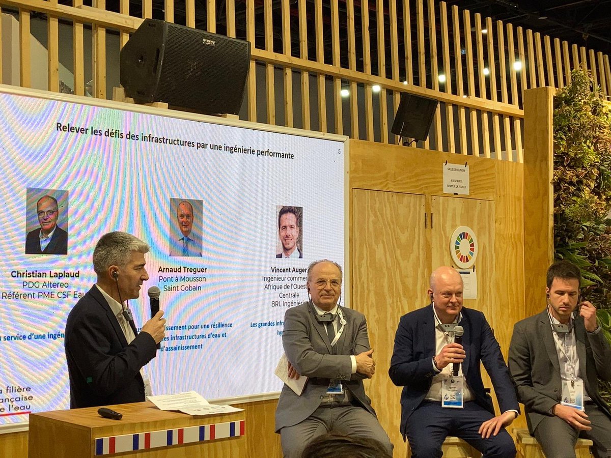 #Dakar2022 #waterforum 
Hier la <a href="/LaFiliereDelEau/">La Filière Française de l'Eau - Confédération FFE</a> à présenter en 2 TR ses activités et actions. <a href="/TreguerArnaud/">ARNAUD TREGUER</a> de <a href="/saintgobain/">Saint-Gobain</a> PAM a rappelé l’urgence d’entretenir et de renouveler les #infrastructures #canalisations